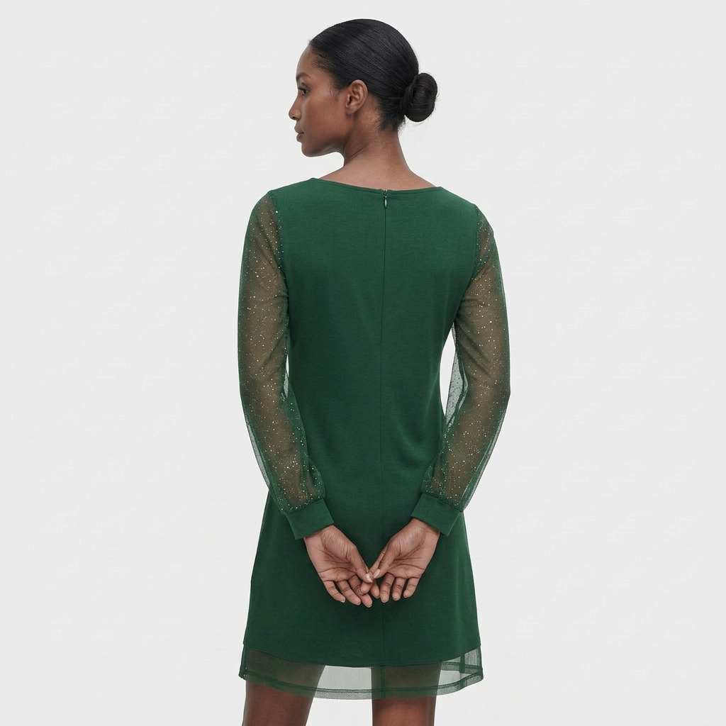 Robe Soirée Sequins Coupe Ajustée pour Femme