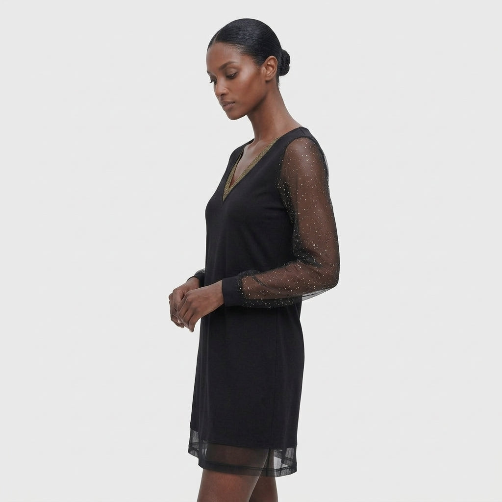 Robe Soirée Sequins Coupe Ajustée pour Femme
