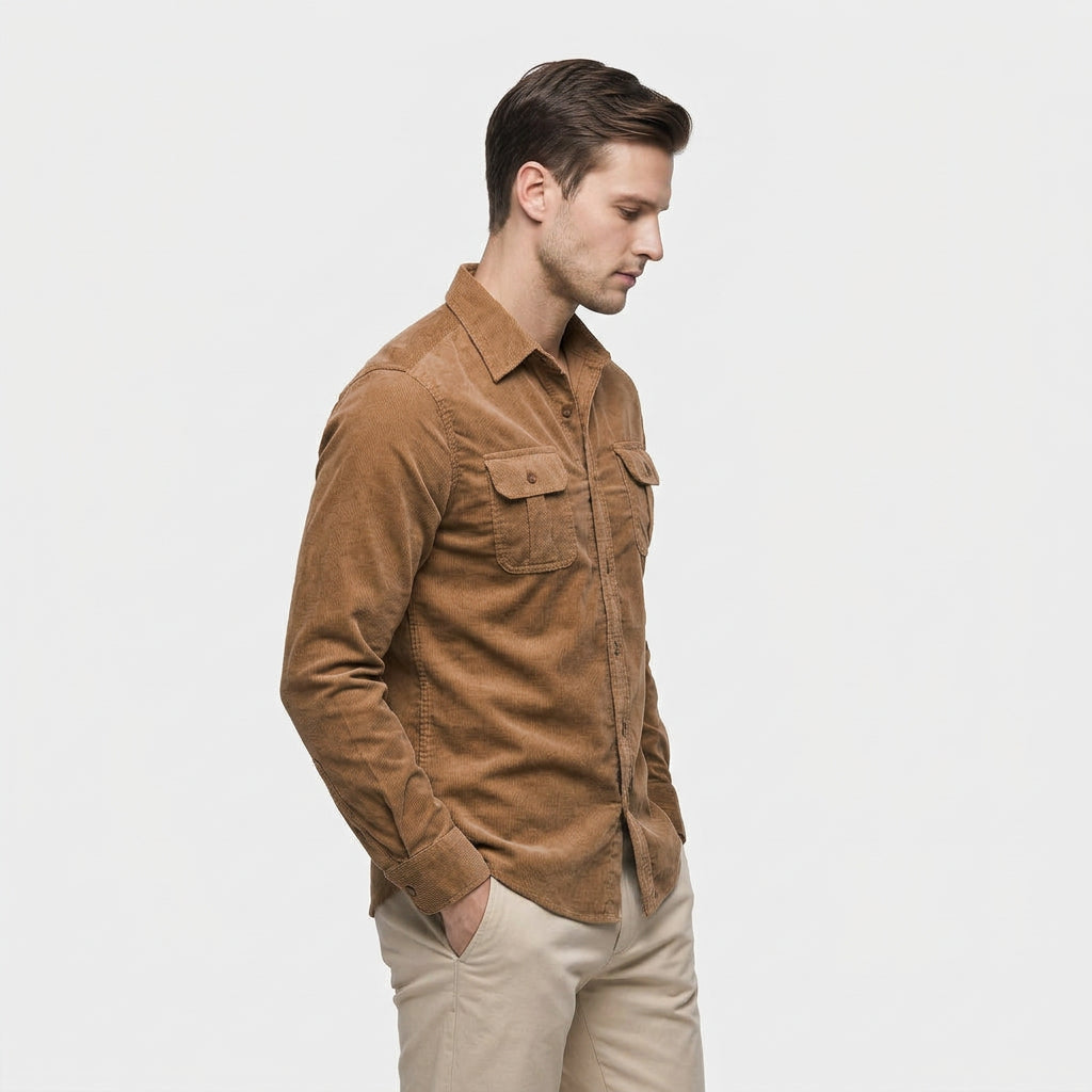 Chemise Style Militaire Coupe Décontractée pour Homme