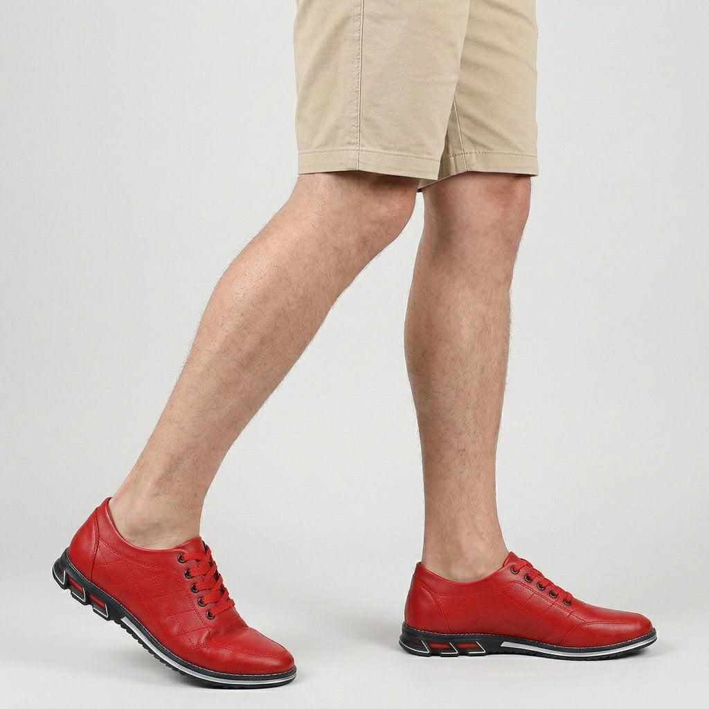 Chaussures Casual à Lacets Détails Matelassés Semelle Sport pour Homme