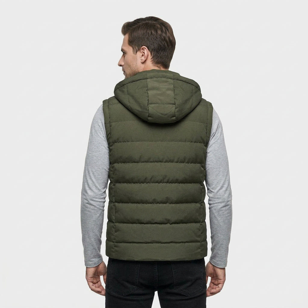 Gilet Matelassé Isolant Sans Manches Coupe Légère pour Homme
