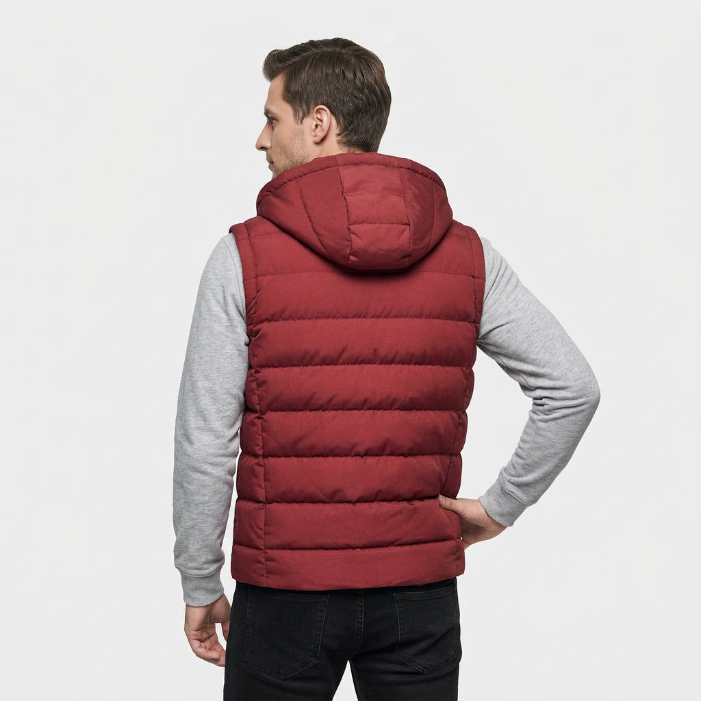 Gilet Matelassé Isolant Sans Manches Coupe Légère pour Homme