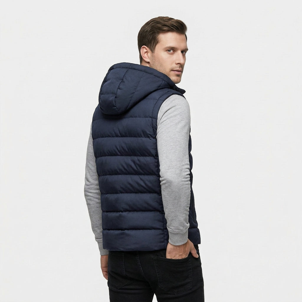 Gilet Matelassé Isolant Sans Manches Coupe Légère pour Homme
