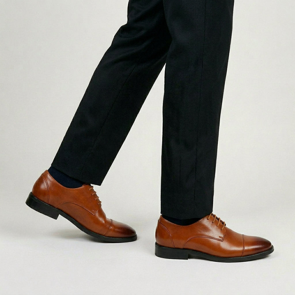 Oxford Cuir Pleine Fleur Cousu Goodyear pour Homme