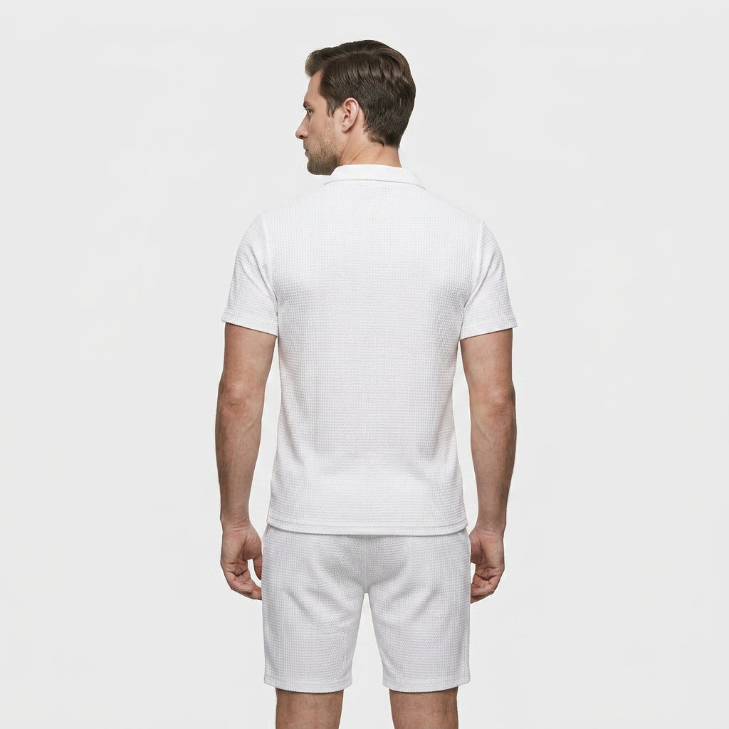 Ensemble Deux Pièces Polo Zippé et Short pour Femme
