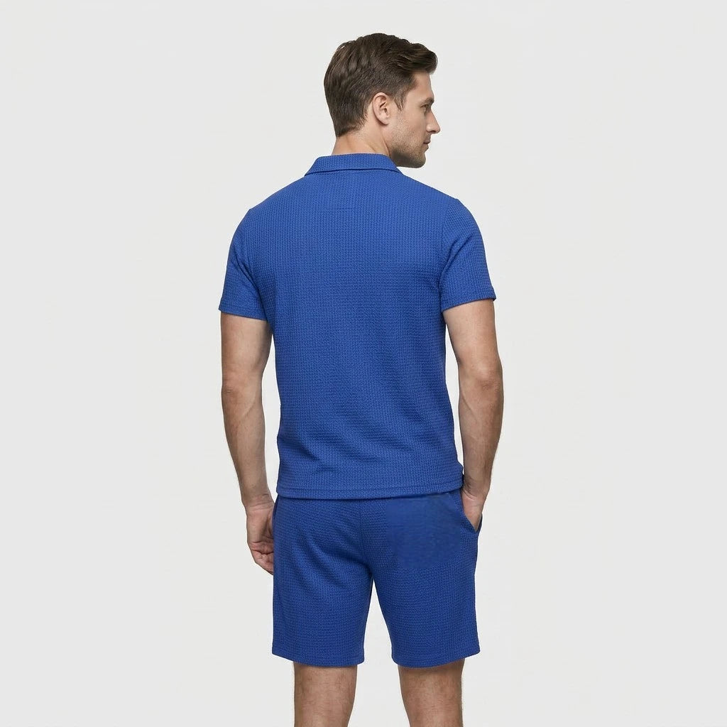 Ensemble Deux Pièces Polo Zippé et Short pour Femme