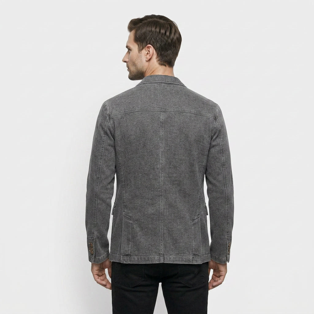 Blazer Coton Léger Coupe Ajustée pour Homme