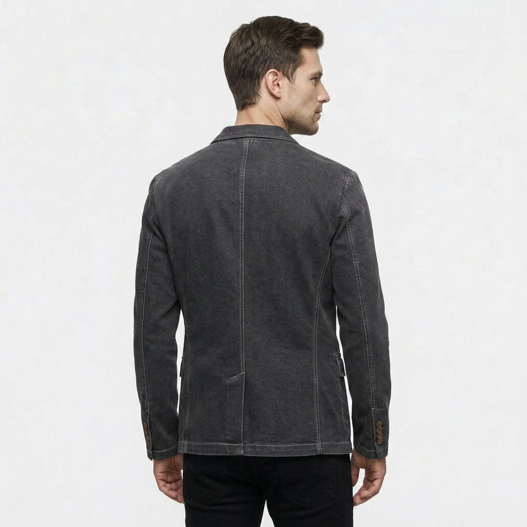 Blazer Coton Léger Coupe Ajustée pour Homme