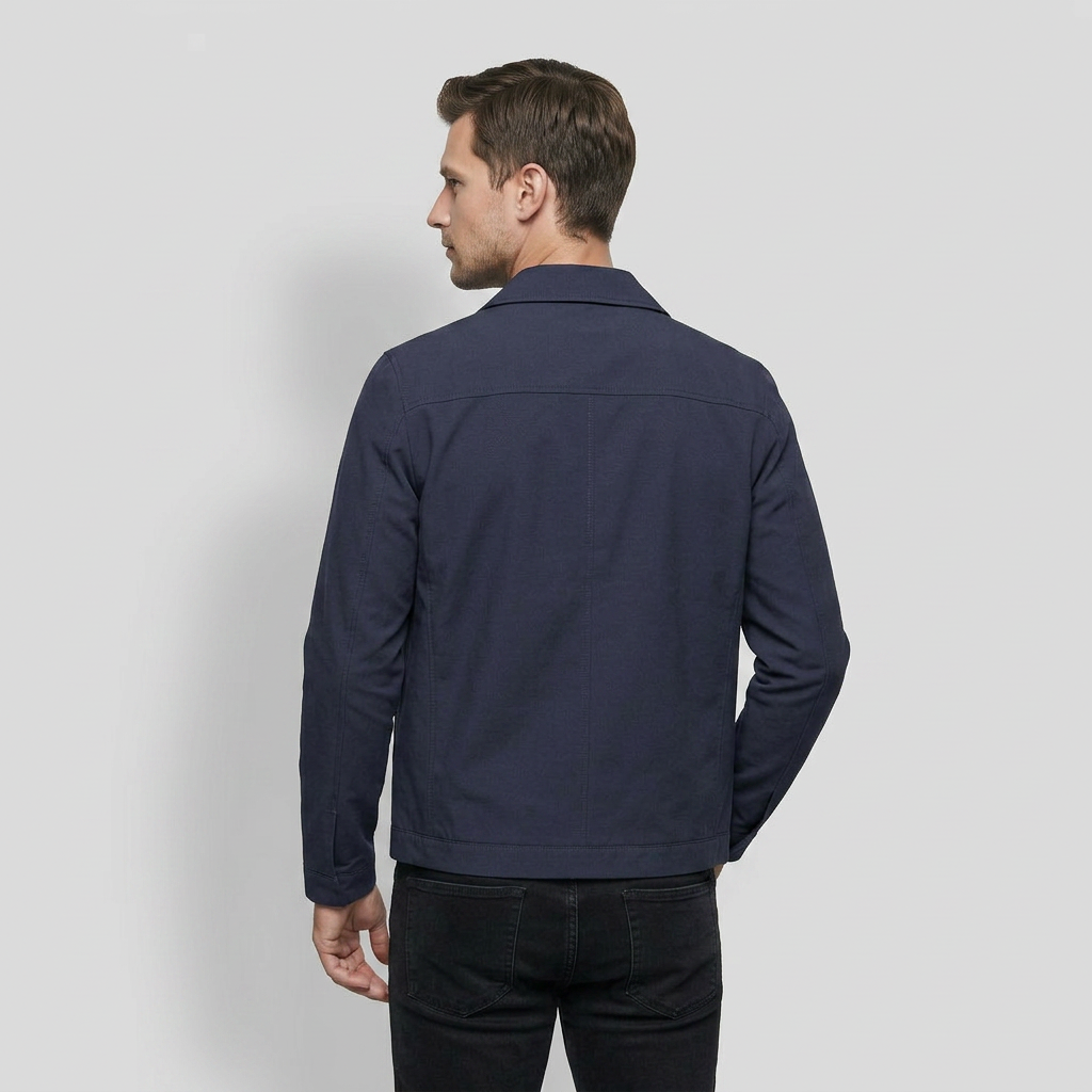 Veste Casual Col Revers Coupe Ample Respirante pour Homme