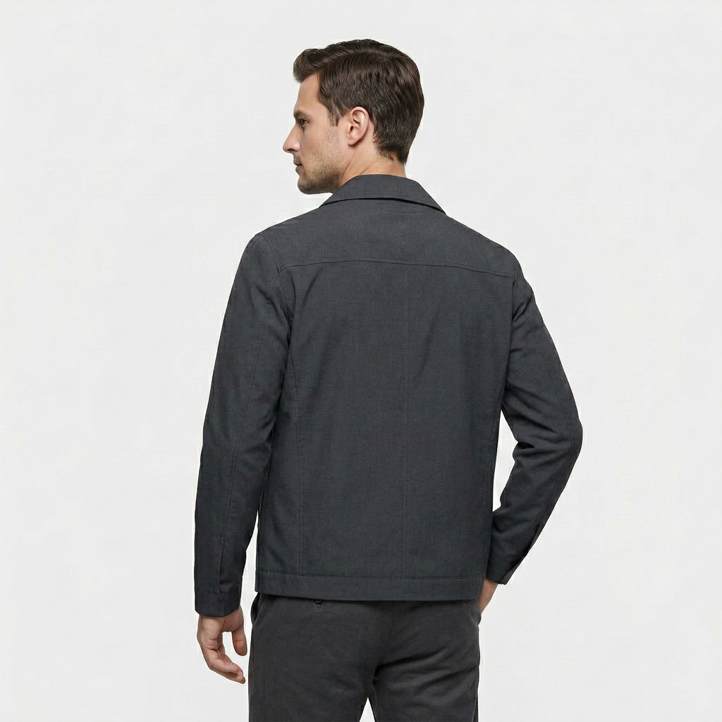 Veste Casual Col Revers Coupe Ample Respirante pour Homme