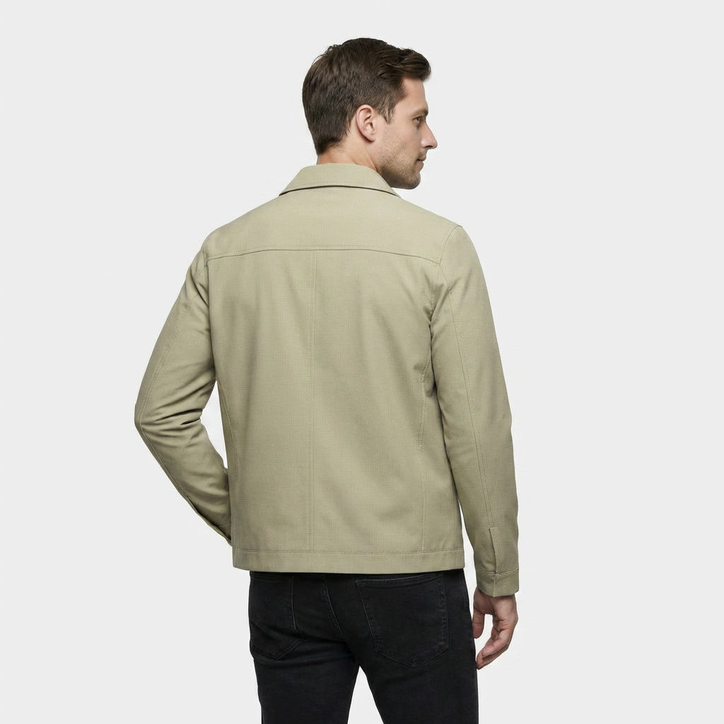 Veste Casual Col Revers Coupe Ample Respirante pour Homme