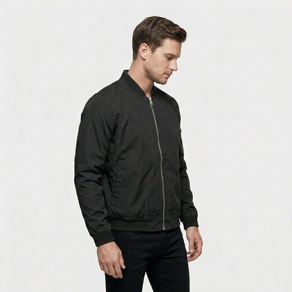 Veste Bomber Slim Coupe Ajustée Moderne pour Homme