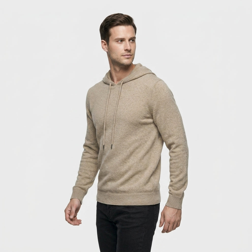 Sweatshirt à Capuche Maille Cachemire Mérinos pour Homme