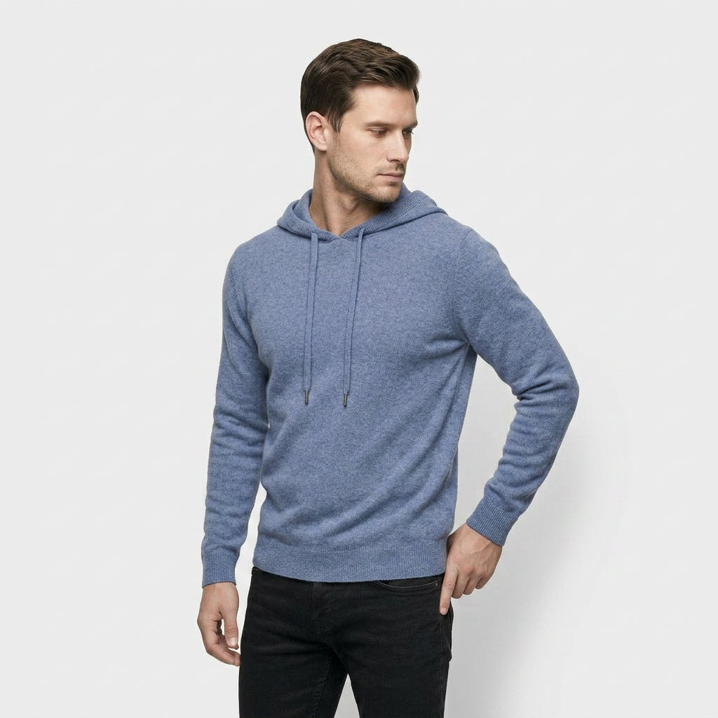 Sweatshirt à Capuche Maille Cachemire Mérinos pour Homme