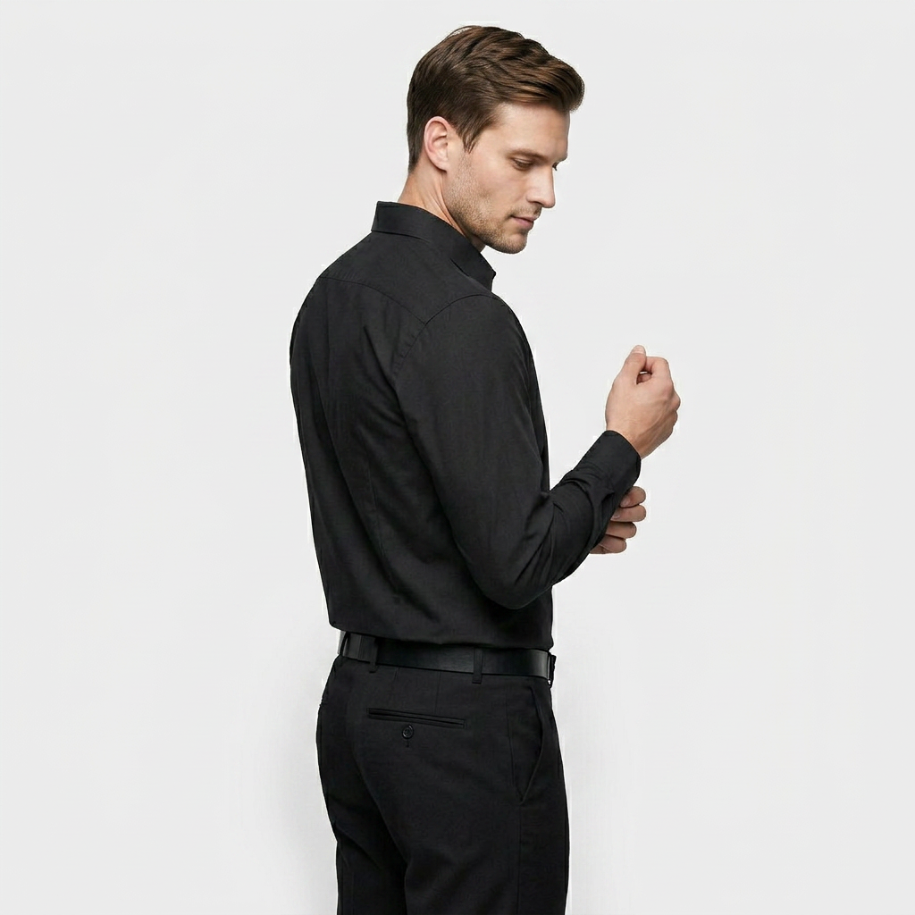 Chemise Infroissable Manches Longues Coupe Décontractée pour Homme