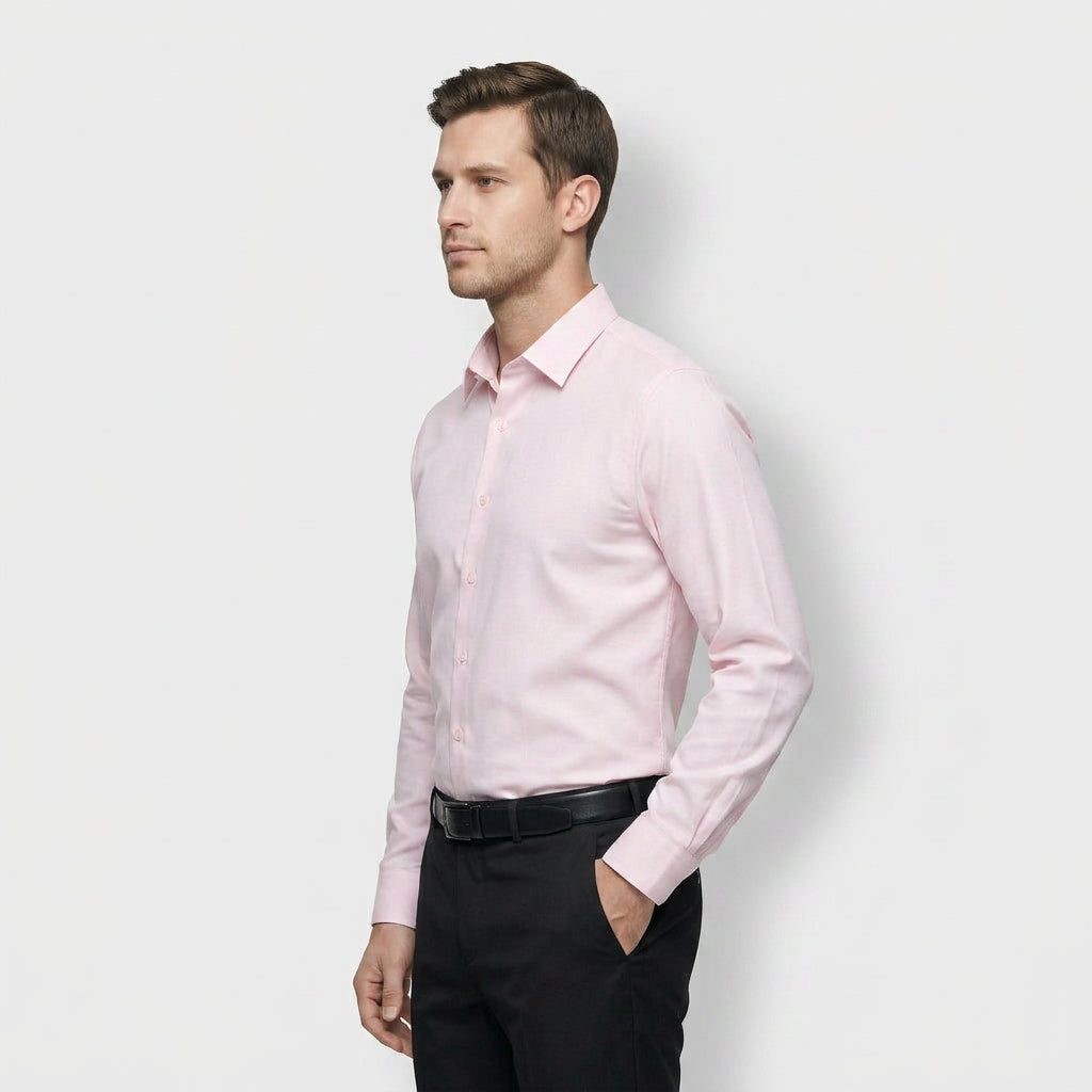 Chemise Infroissable Manches Longues Coupe Décontractée pour Homme