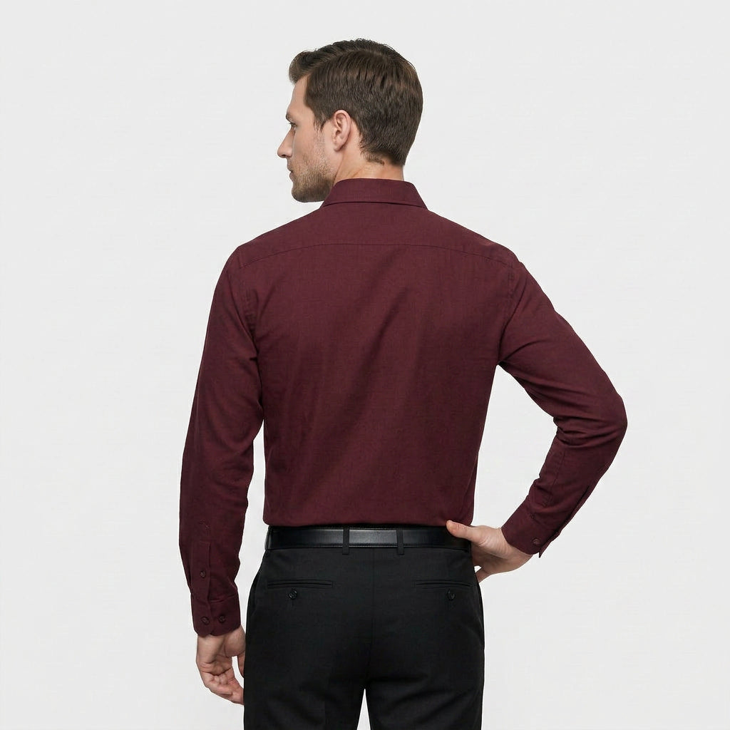 Chemise Infroissable Manches Longues Coupe Décontractée pour Homme
