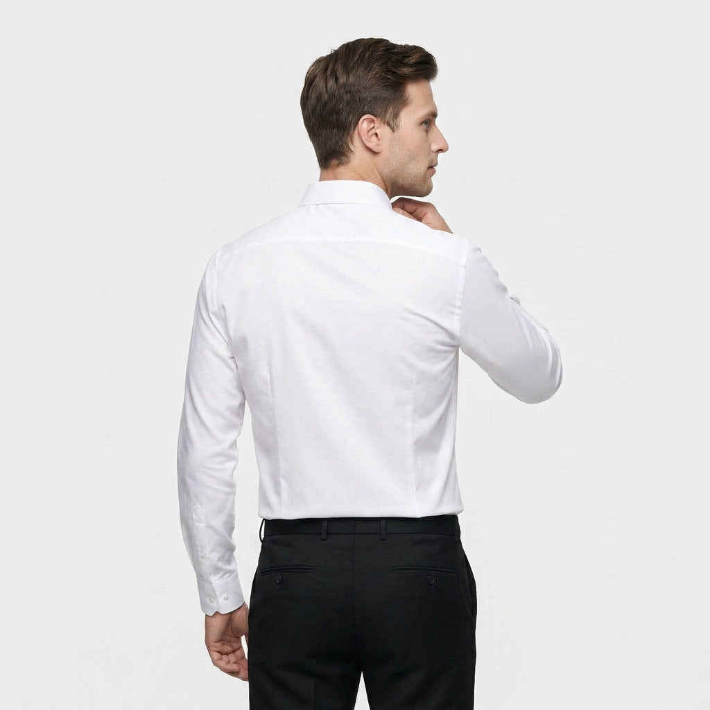 Chemise Infroissable Manches Longues Coupe Décontractée pour Homme
