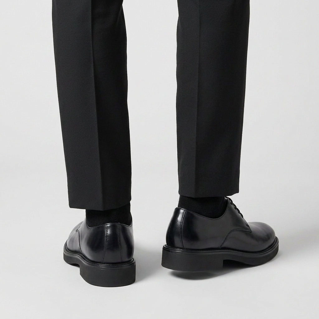 Chaussures de Ville en Cuir Pleine Fleur Couture Blake Bout Rond pour Homme