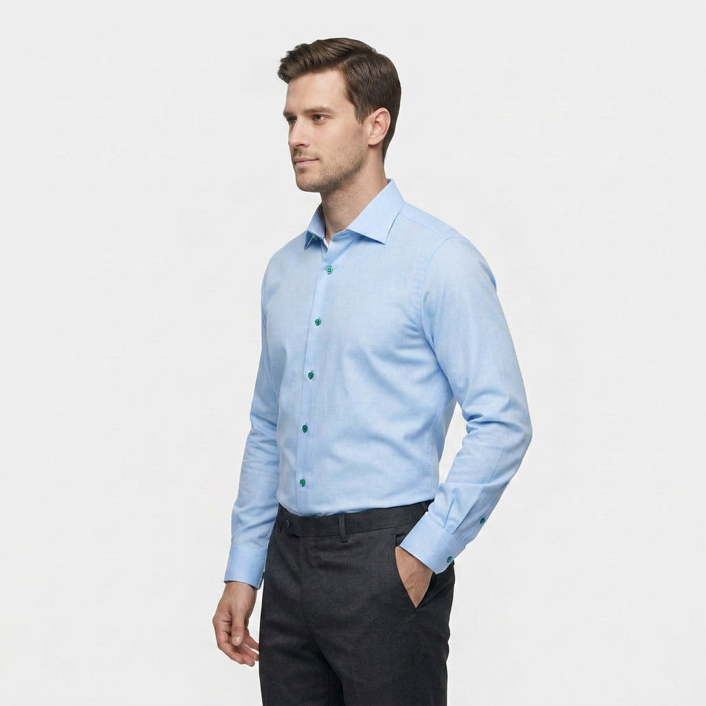 Chemise Habillée Manches Longues Coupe Ajustée pour Homme