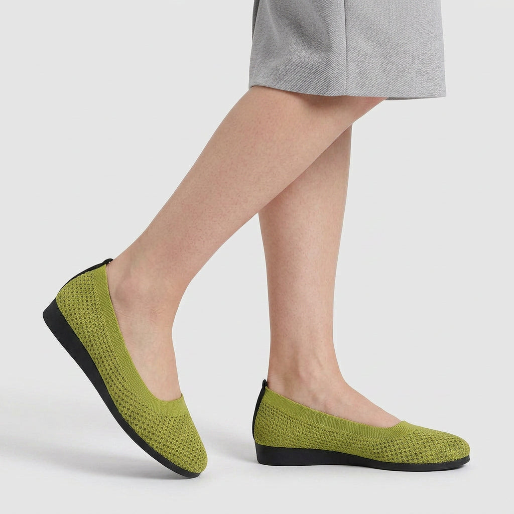 Ballerines Mesh Bout Rond Tricot Respirant pour Femme
