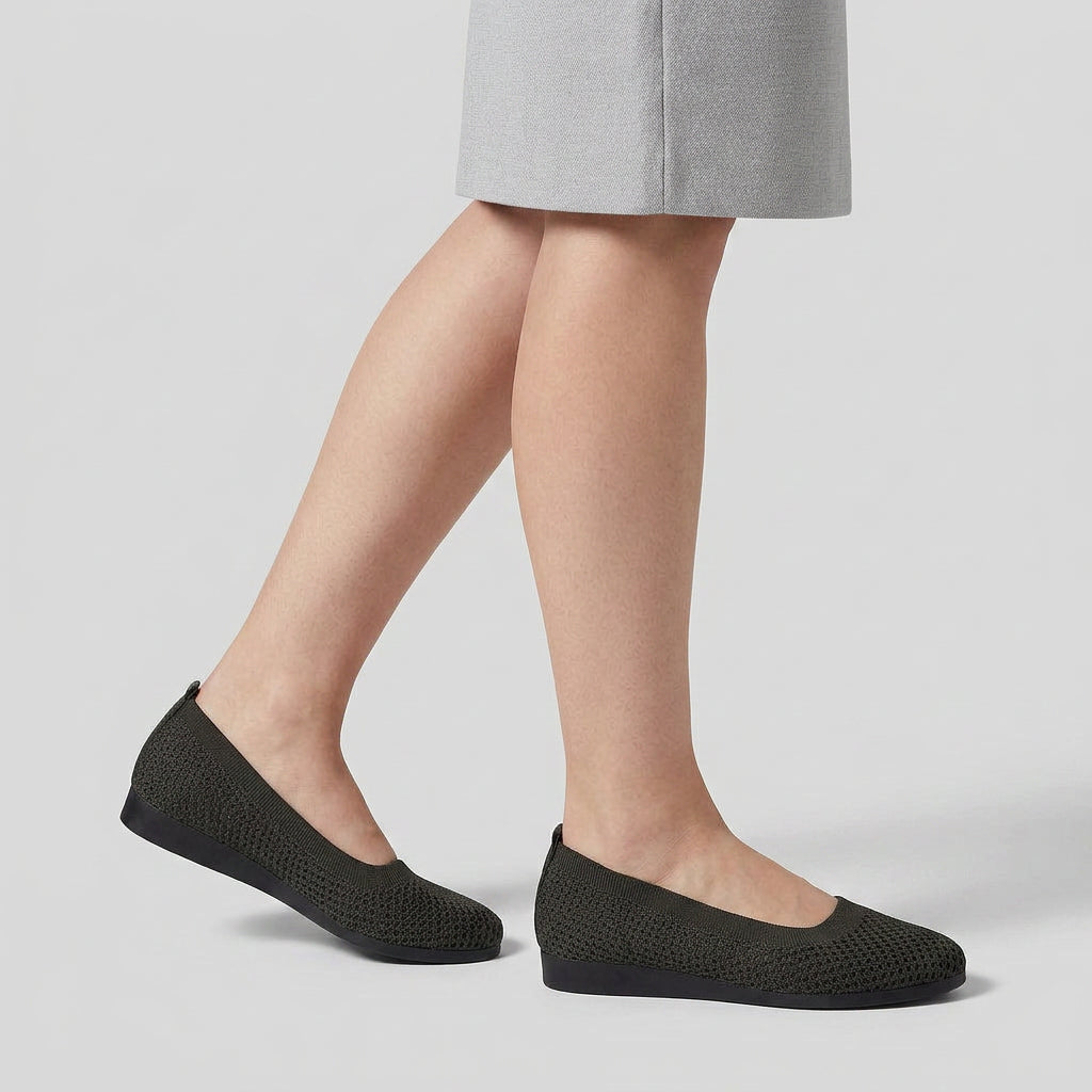 Ballerines Mesh Bout Rond Tricot Respirant pour Femme