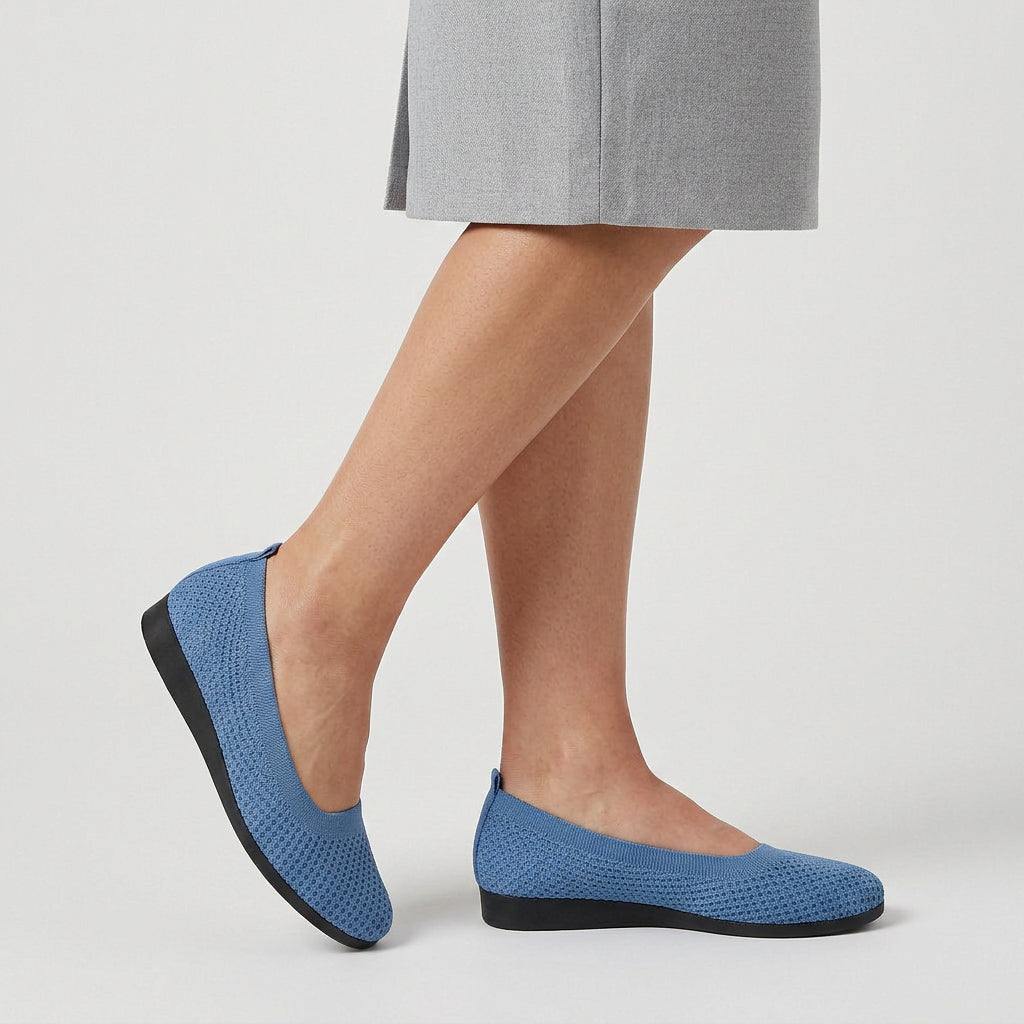 Ballerines Mesh Bout Rond Tricot Respirant pour Femme