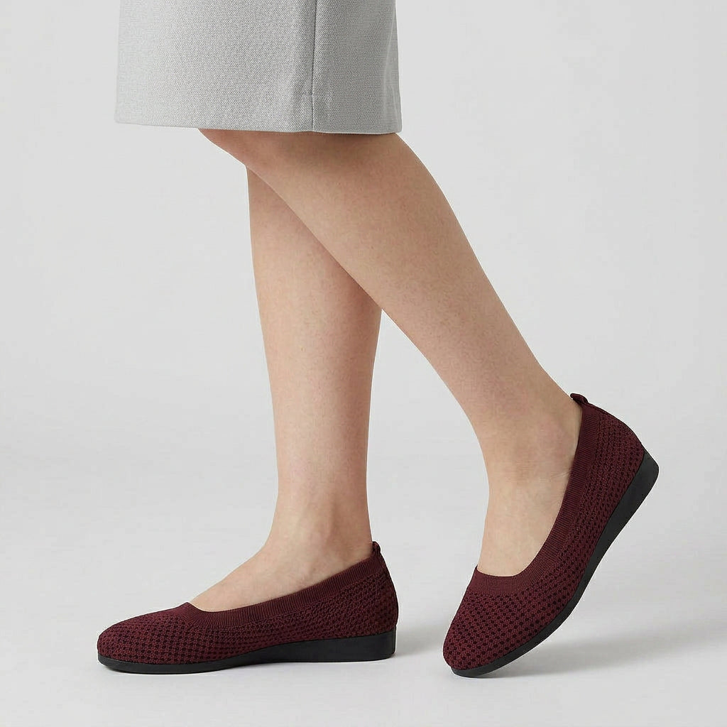 Ballerines Mesh Bout Rond Tricot Respirant pour Femme