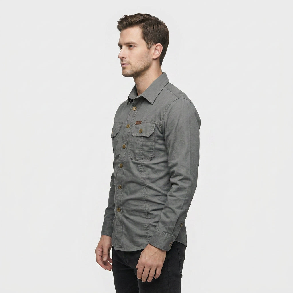 Chemise Manches Longues Col Classique Boutonnée pour Homme