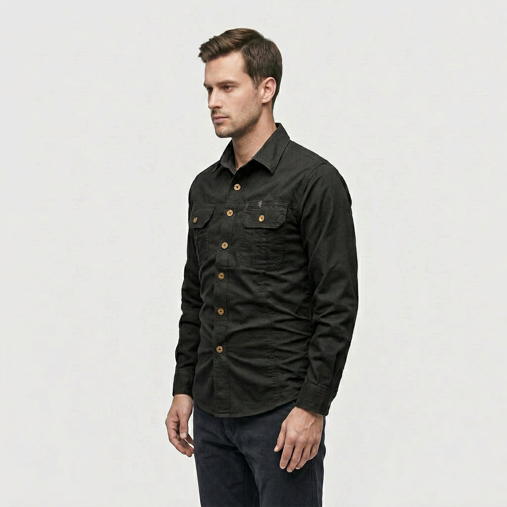 Chemise Manches Longues Col Classique Boutonnée pour Homme
