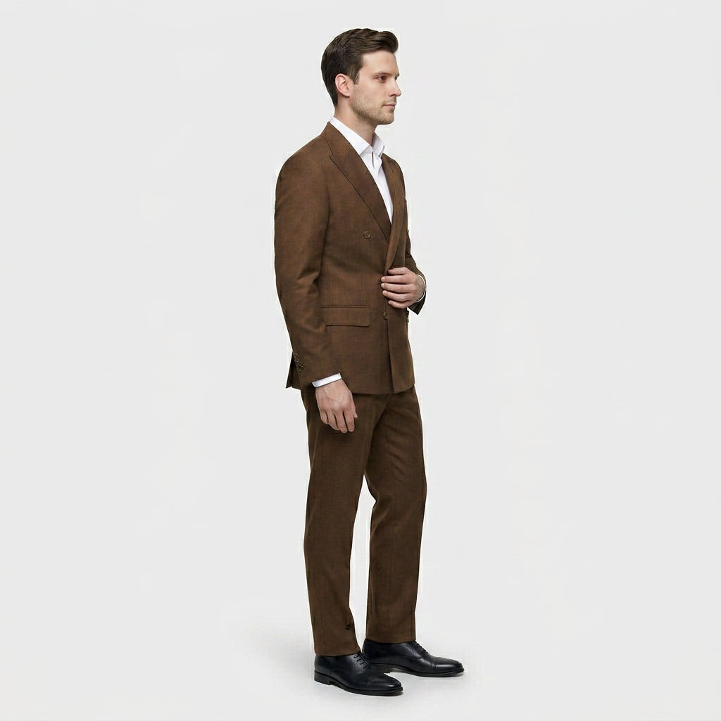Costume Deux Pièces Double Boutonnage Revers Pointus pour Homme