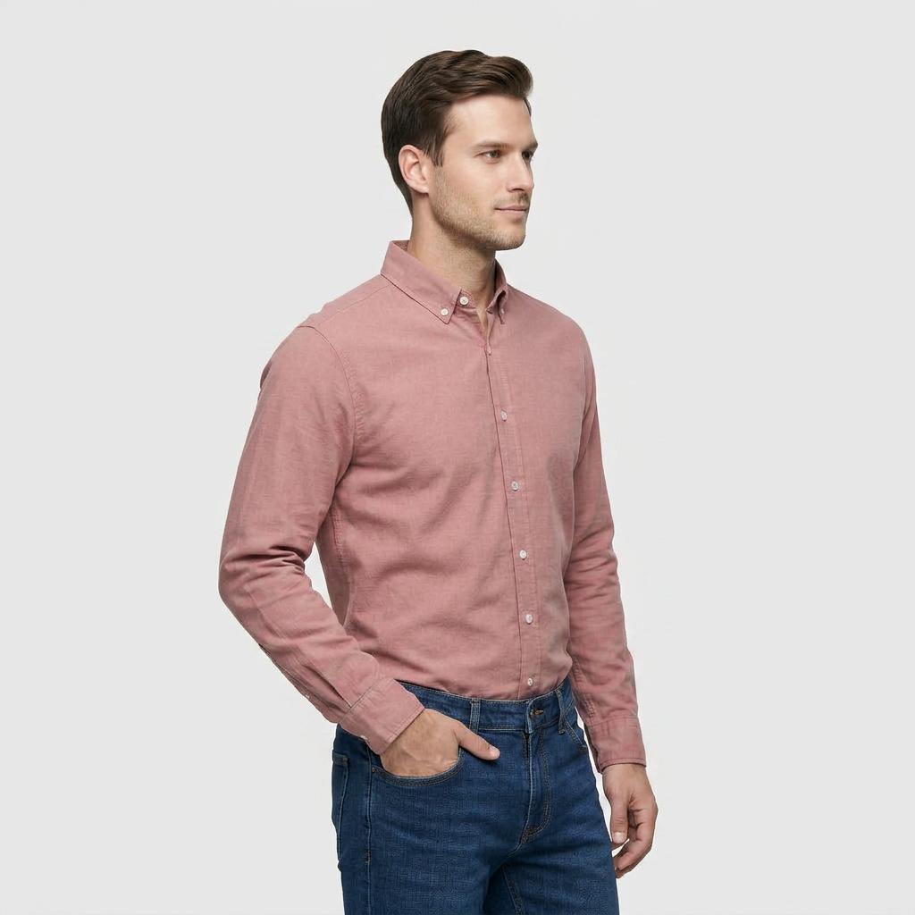Chemise Classique Manches Longues Col Structuré pour Homme