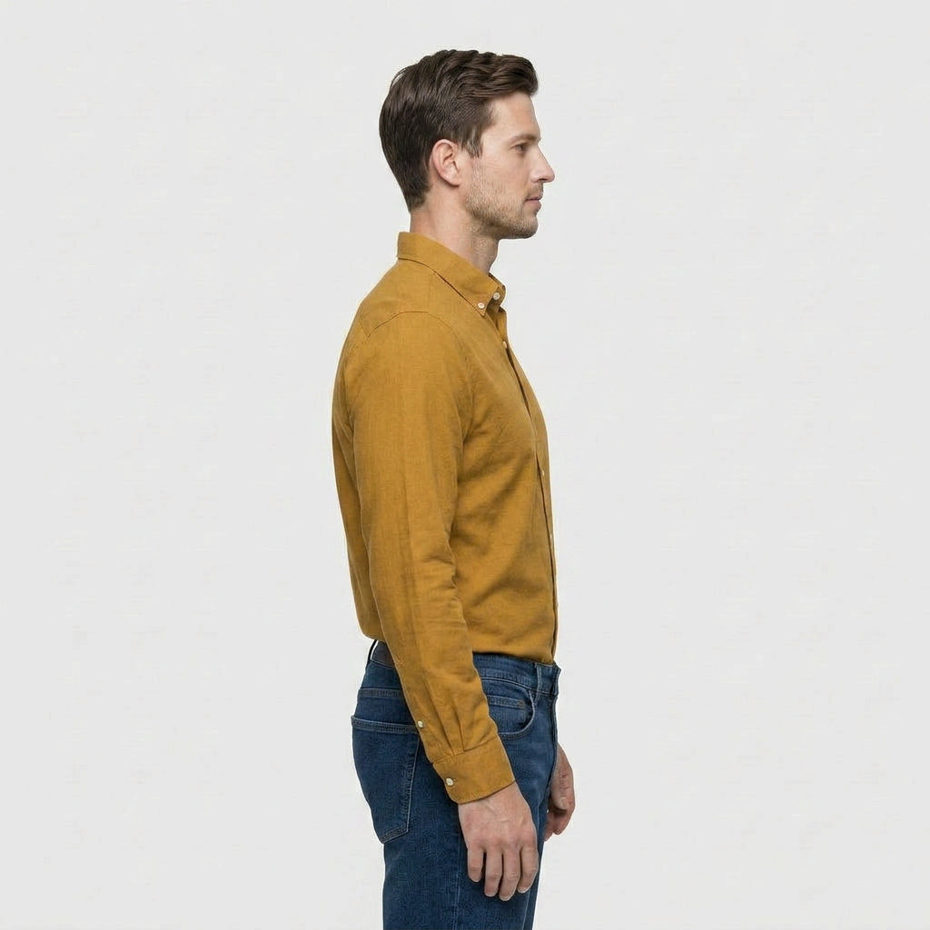 Chemise Classique Manches Longues Col Structuré pour Homme
