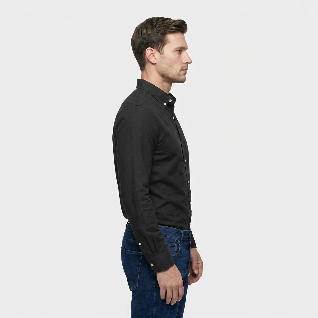 Chemise Classique Manches Longues Col Structuré pour Homme