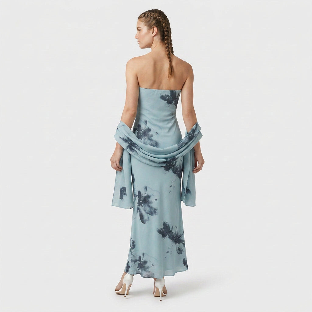 Robe Maxi Foulard Assorti Coupe Fluide pour Femme