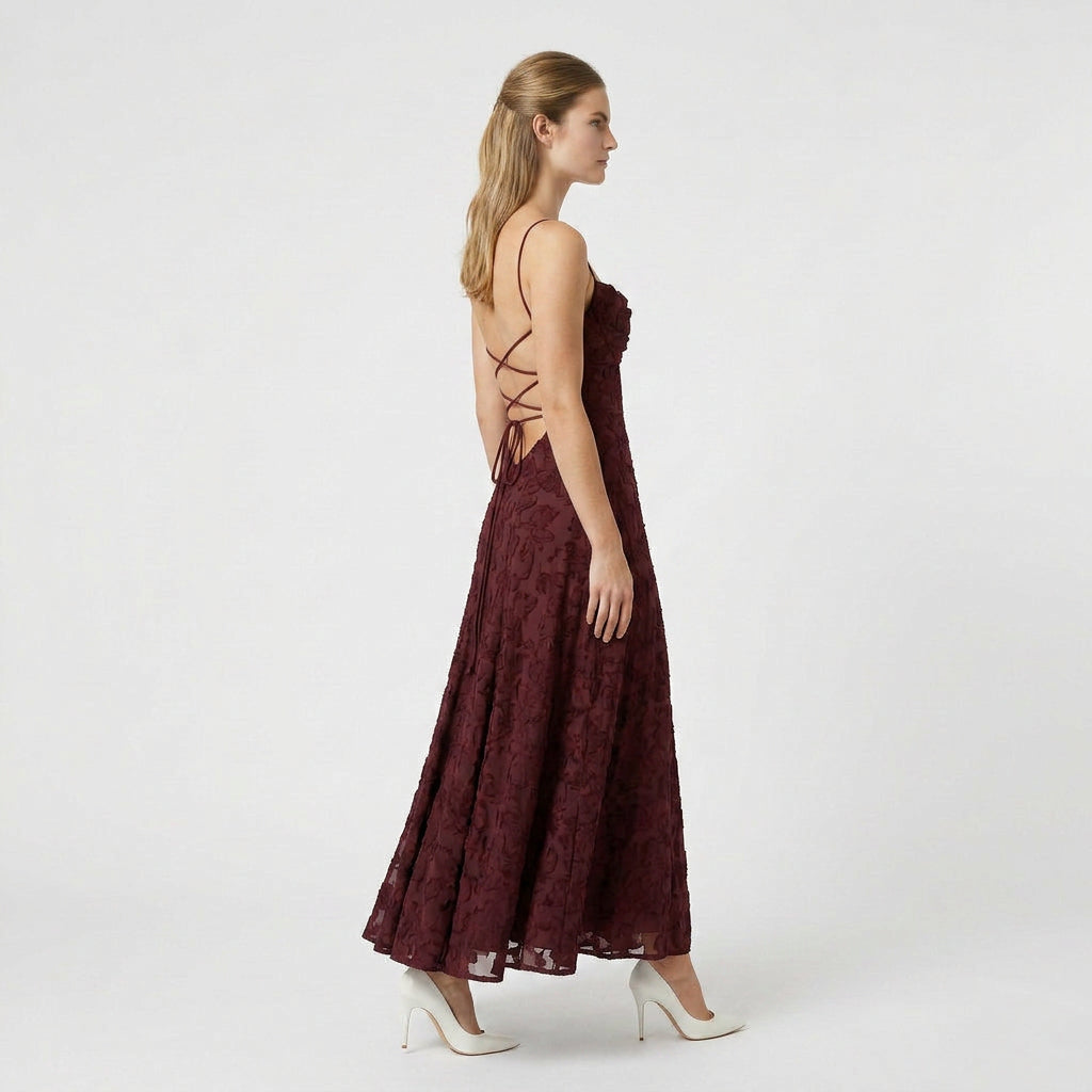 Robe Maxi Bretelles Fines Coupe Décontractée pour Femme