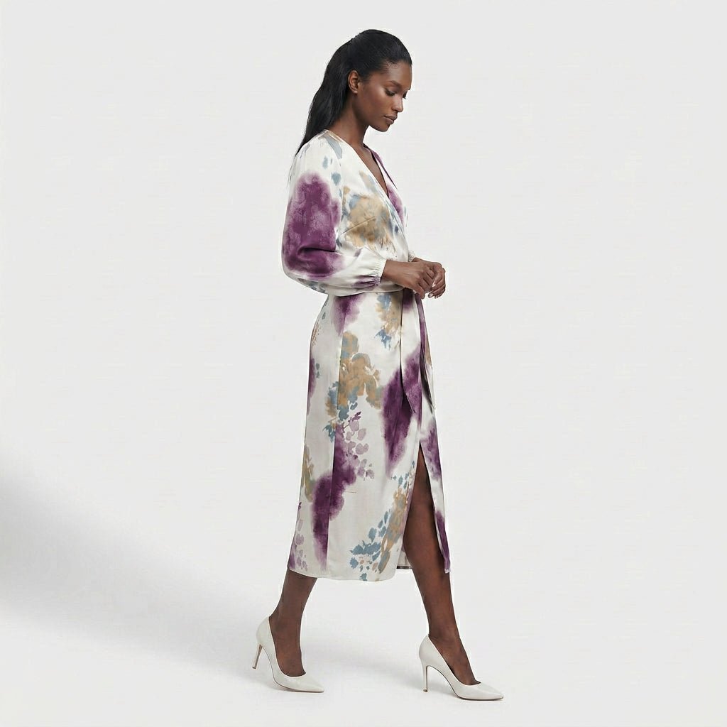 Ensemble Blouse Jupe Midi Coupe Coordinée pour Femme