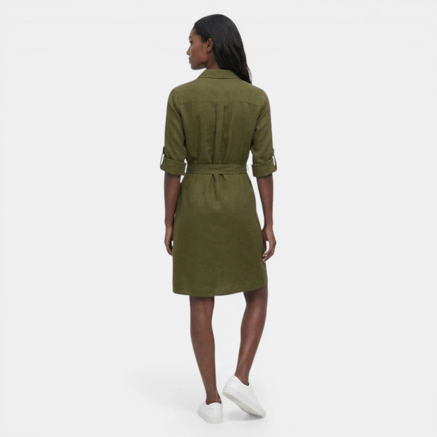 Robe Midi Bretelles Coupe Évasée pour Femme