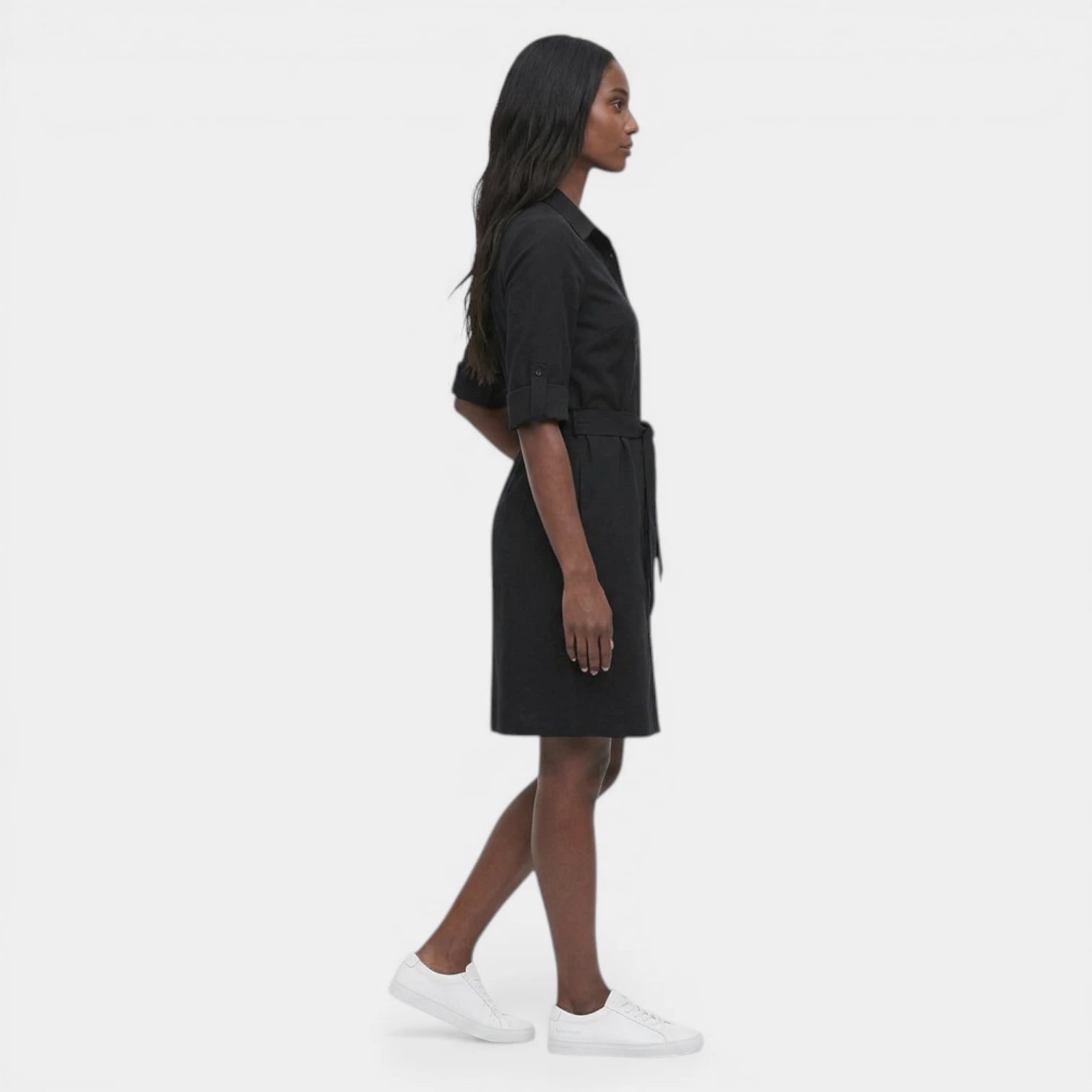 Robe Midi Bretelles Coupe Évasée pour Femme