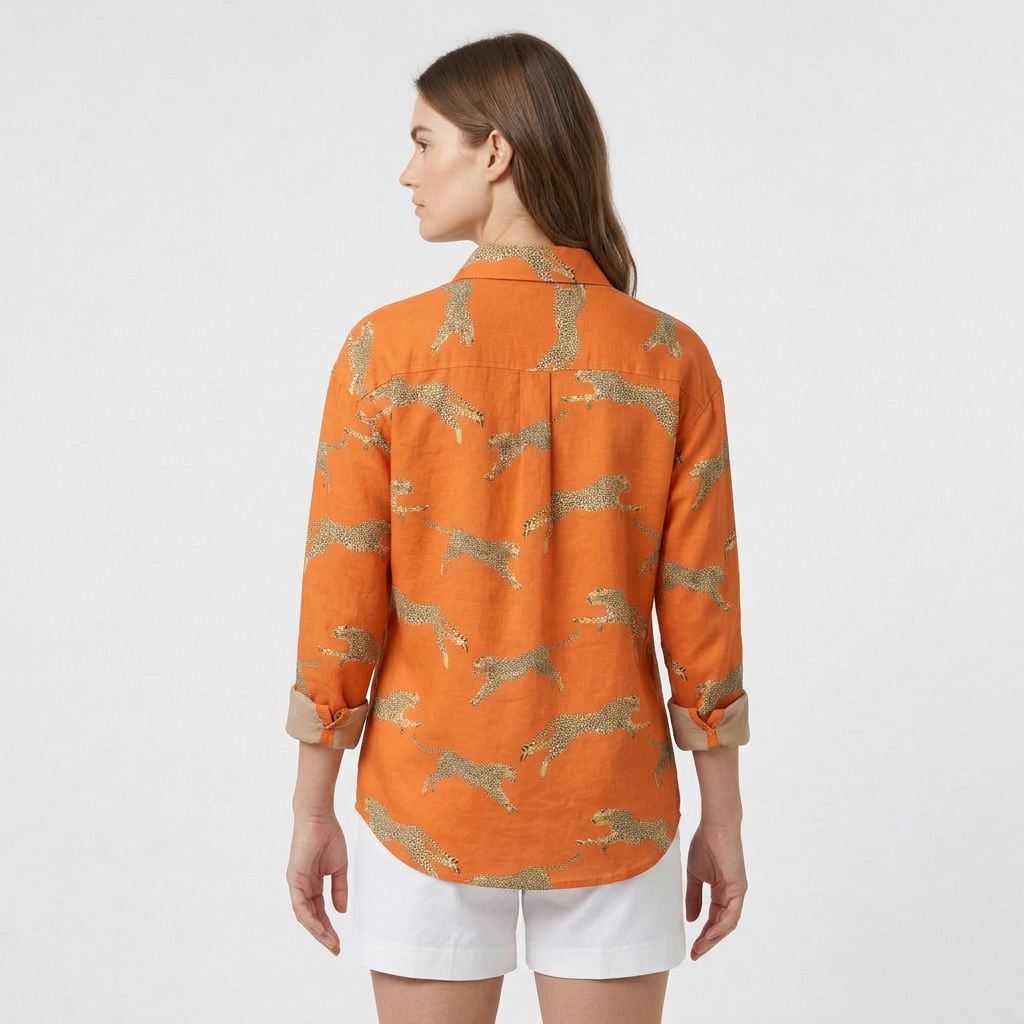 Chemise Vintage Tissu Léger Coupe Décontractée pour Femme