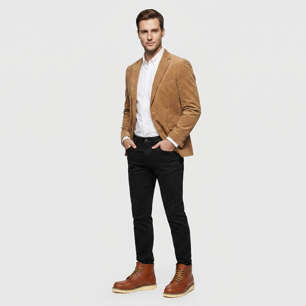 Bottines Lacées Coutures Contrastées Semelle Épaisse pour Homme