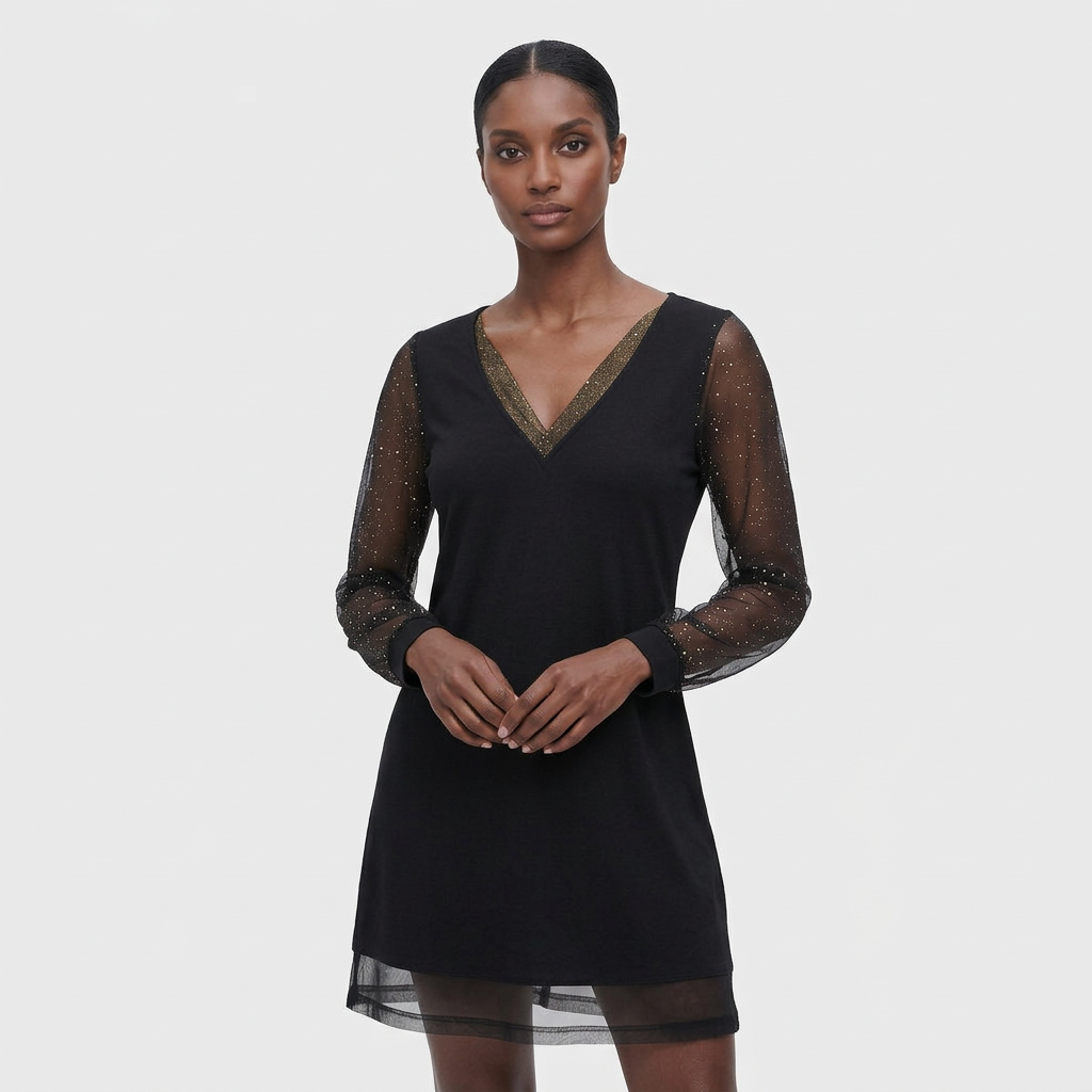 Robe Soirée Sequins Coupe Ajustée pour Femme