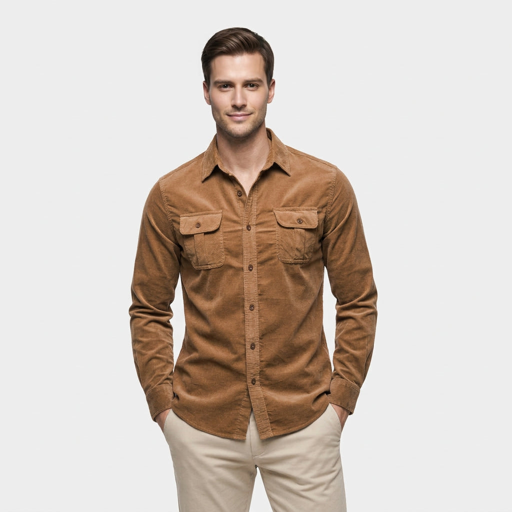Chemise Style Militaire Coupe Décontractée pour Homme