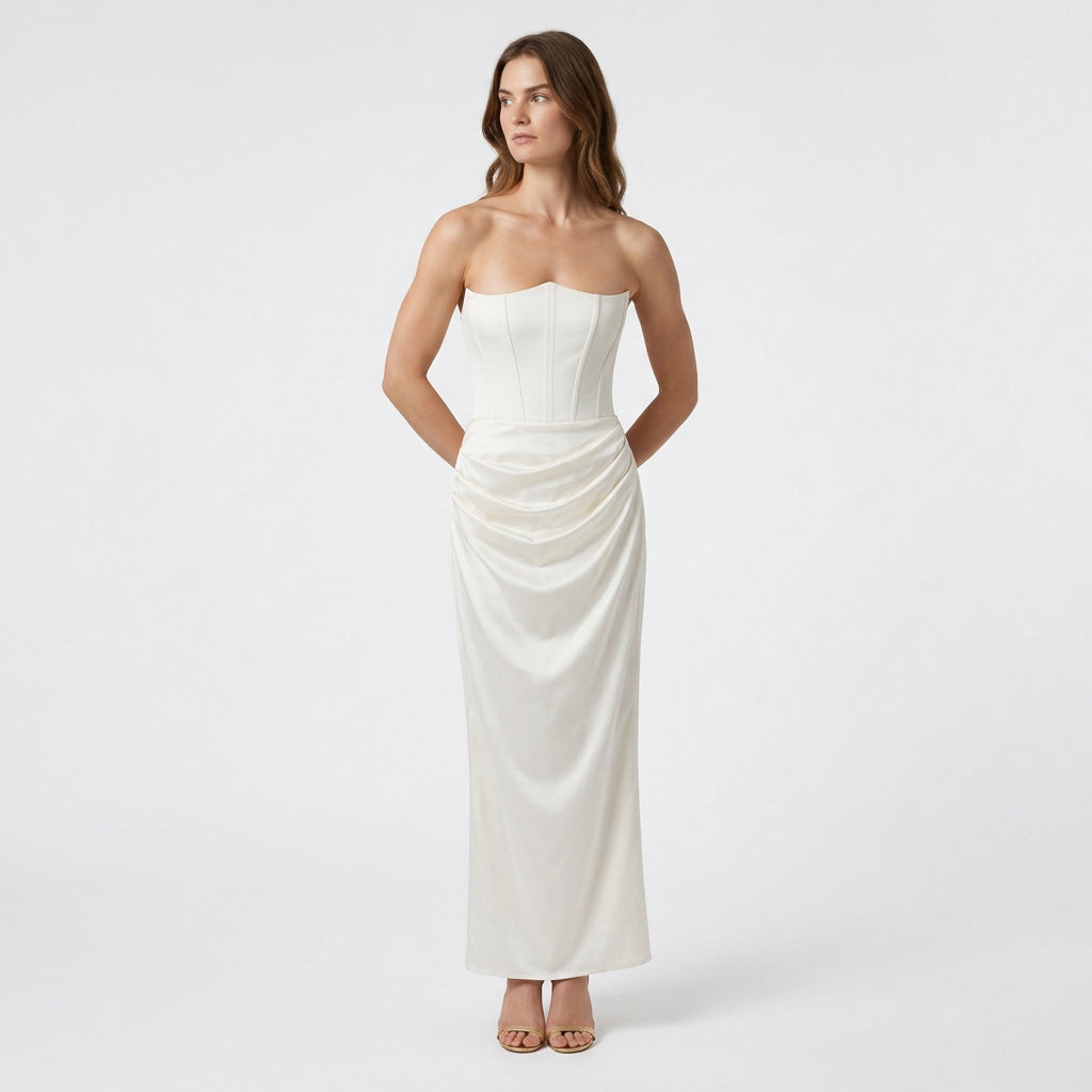 Robe Colonne Bretelles Fines Dos Échancré pour Femme
