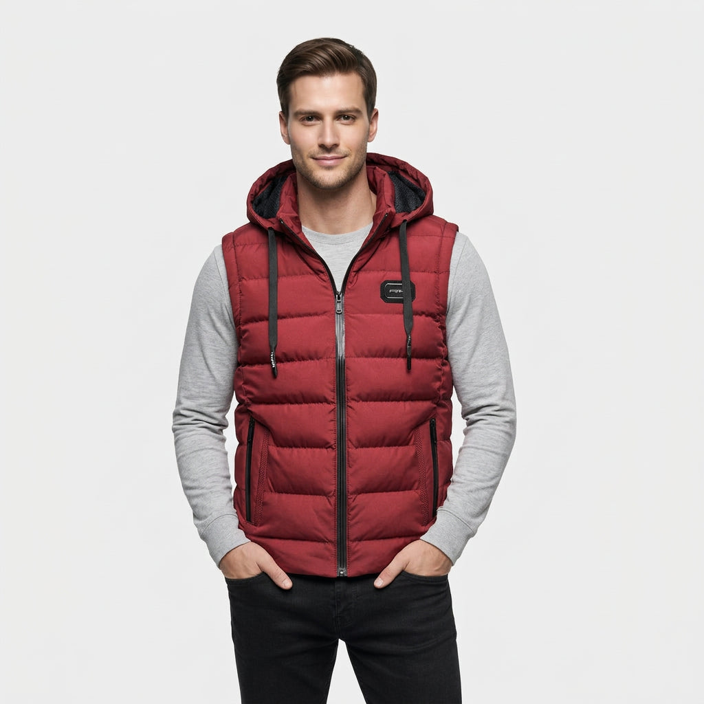 Gilet Matelassé Isolant Sans Manches Coupe Légère pour Homme