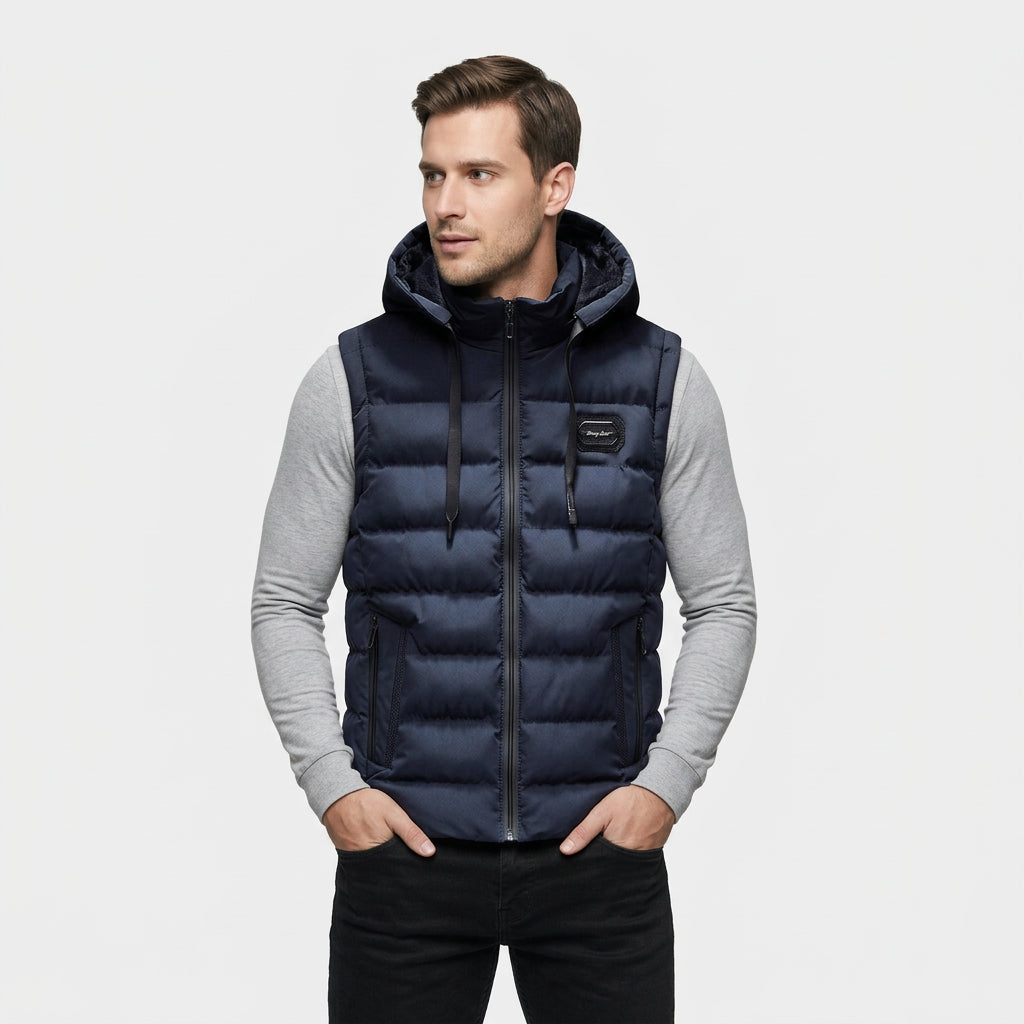 Gilet Matelassé Isolant Sans Manches Coupe Légère pour Homme