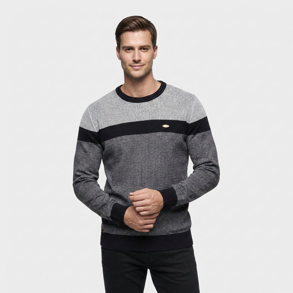 Pull Coton Léger Maille Fine Col Rond pour Homme