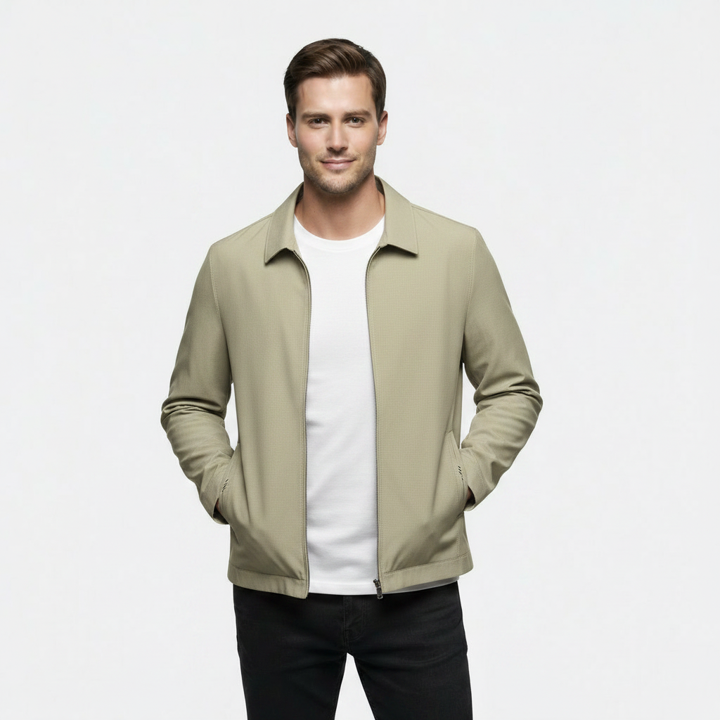 Veste Casual Col Revers Coupe Ample Respirante pour Homme
