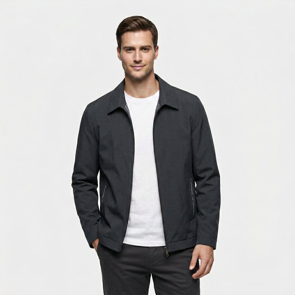 Veste Casual Col Revers Coupe Ample Respirante pour Homme