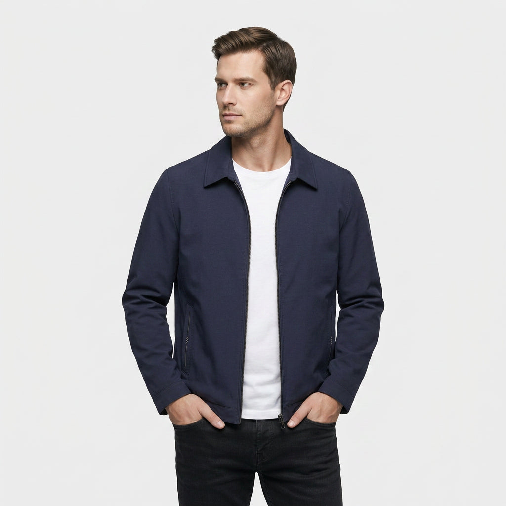 Veste Casual Col Revers Coupe Ample Respirante pour Homme